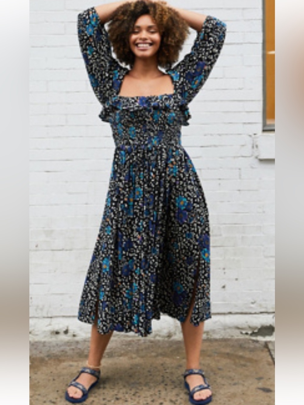 Free People Oasis Printed Maxi Dress Multicolor Size